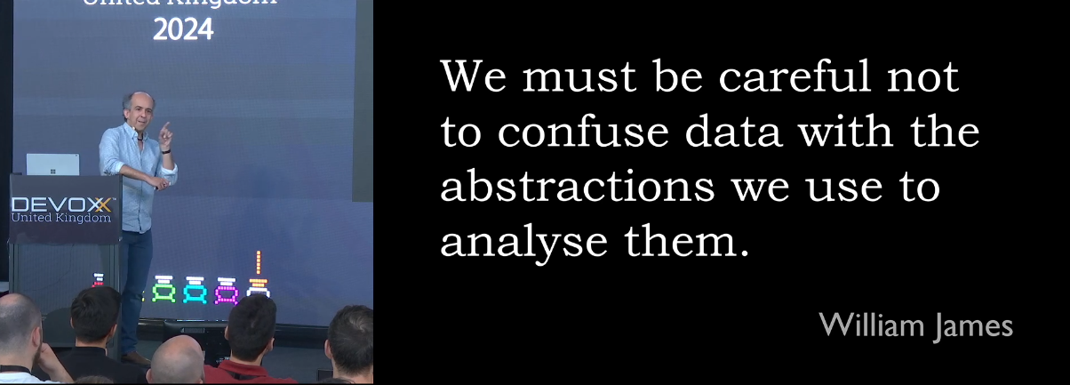 "We must be careful not to confuse data with the abstractions we use to analyse them."